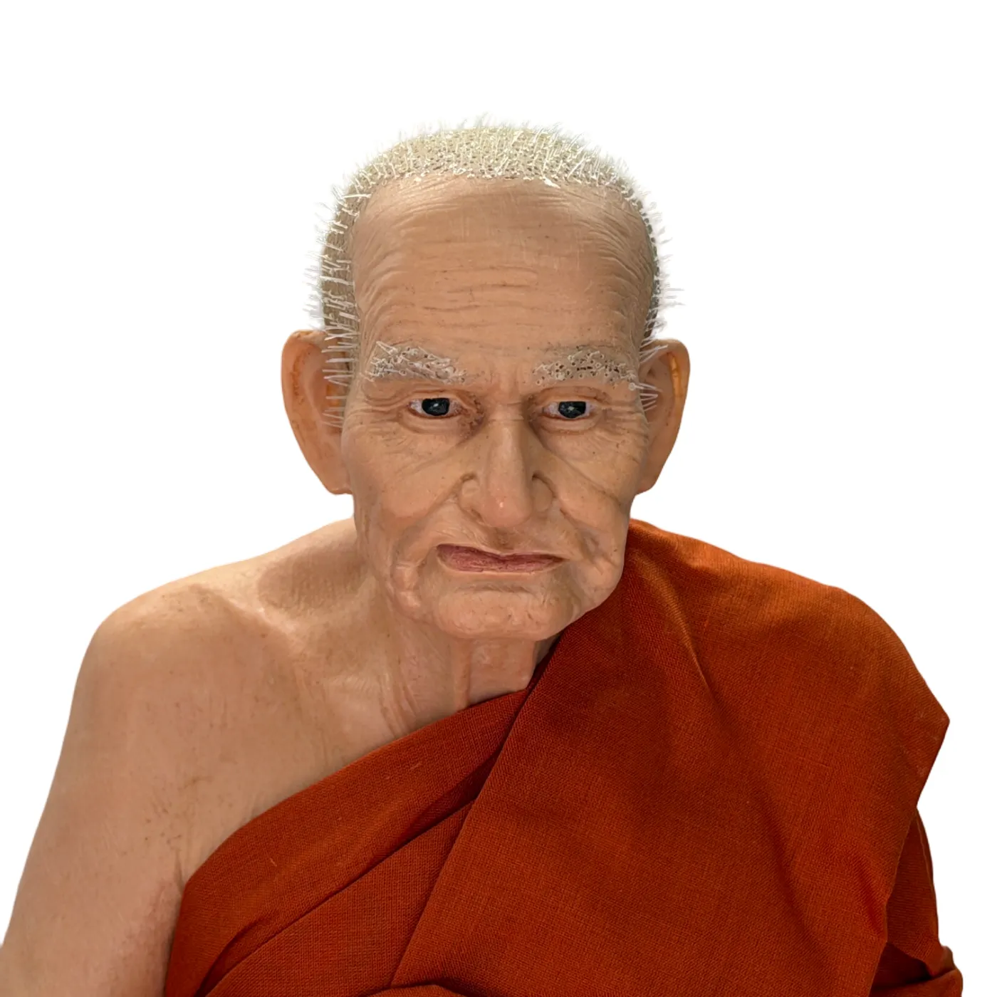 Moine plus vrai que nature – statue de cire de Thaïlande