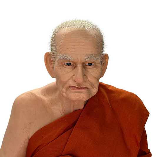 Moine plus vrai que nature – statue de cire de Thaïlande