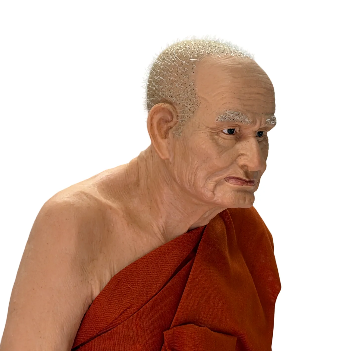 Moine plus vrai que nature – statue de cire de Thaïlande