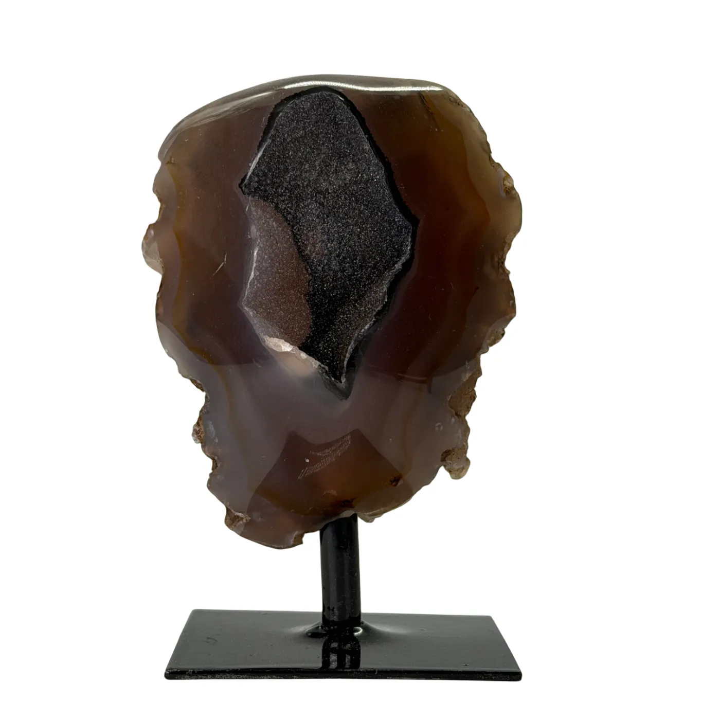 Kleine agaat rots op standaard