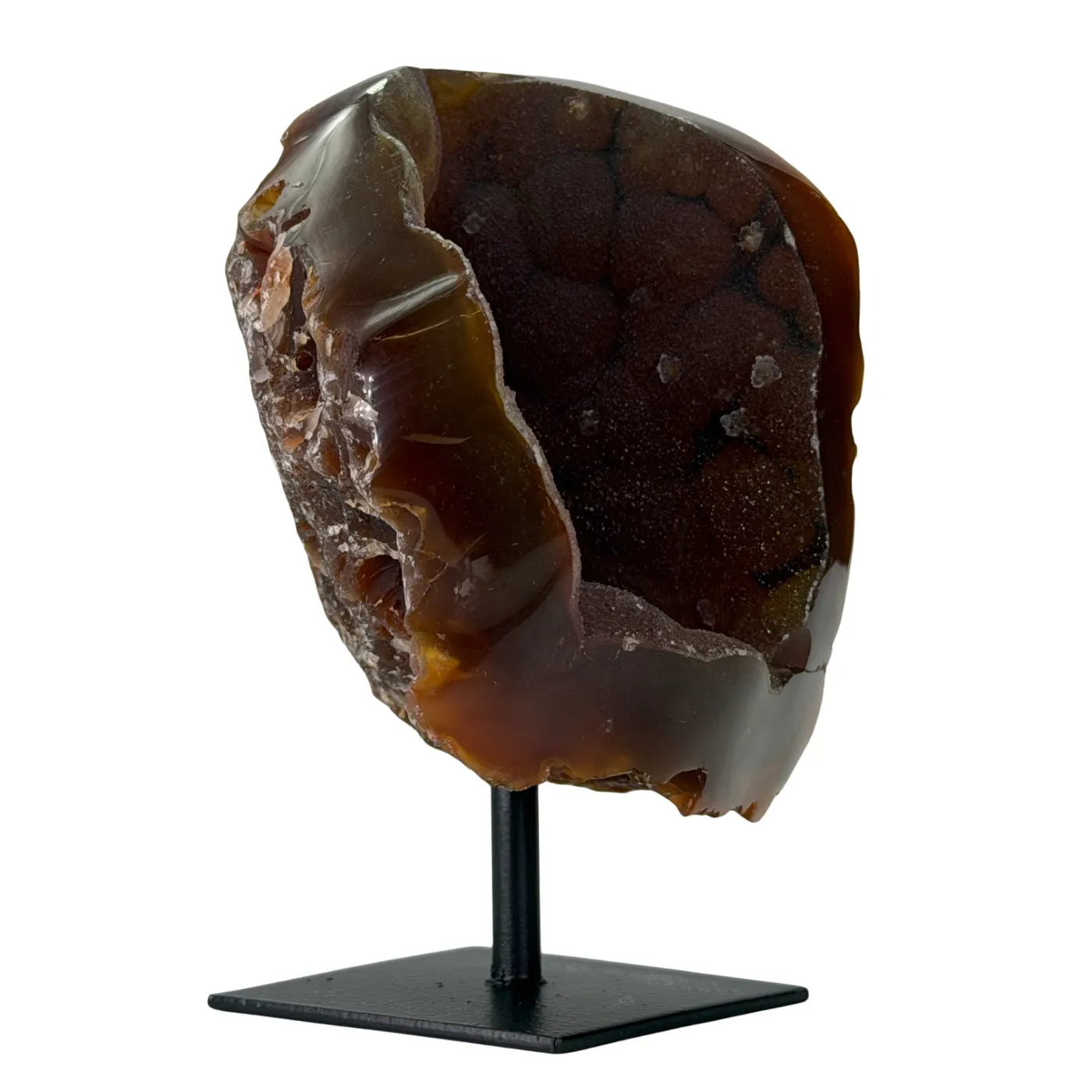 Rots agaat op standaard - Middel formaat