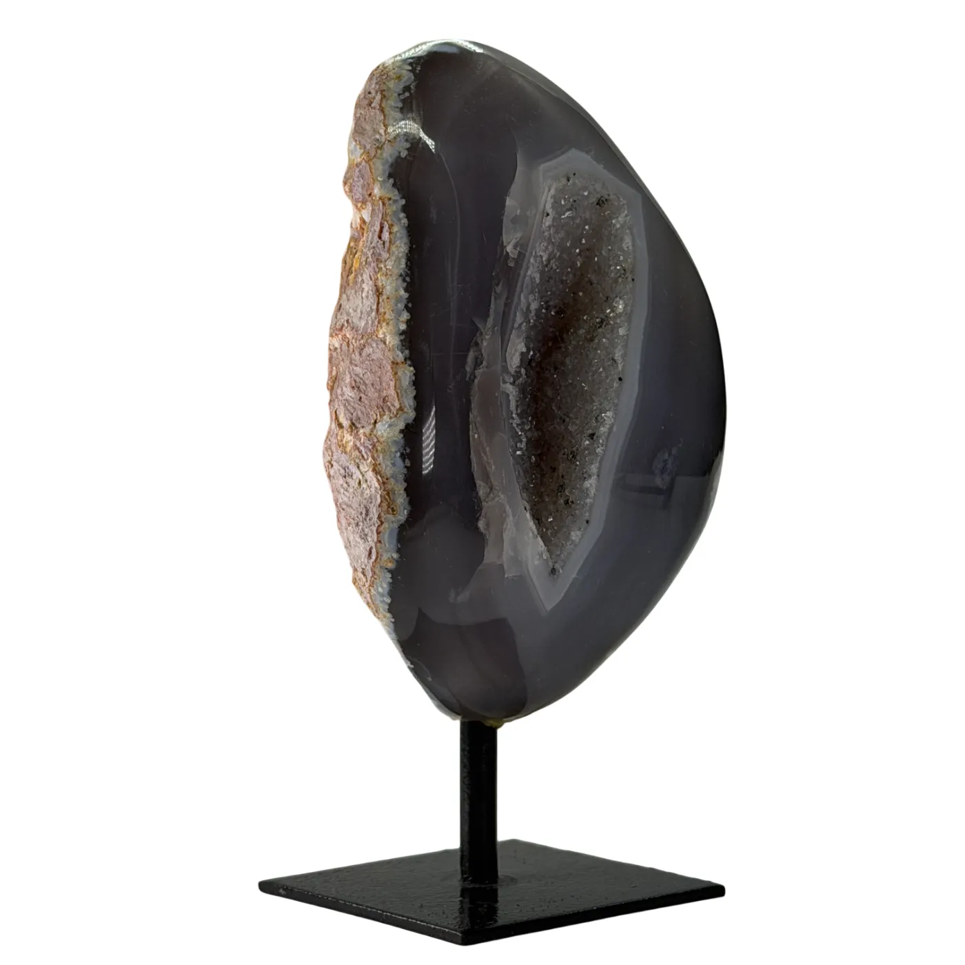 Rots agaat op standaard - Middel formaat