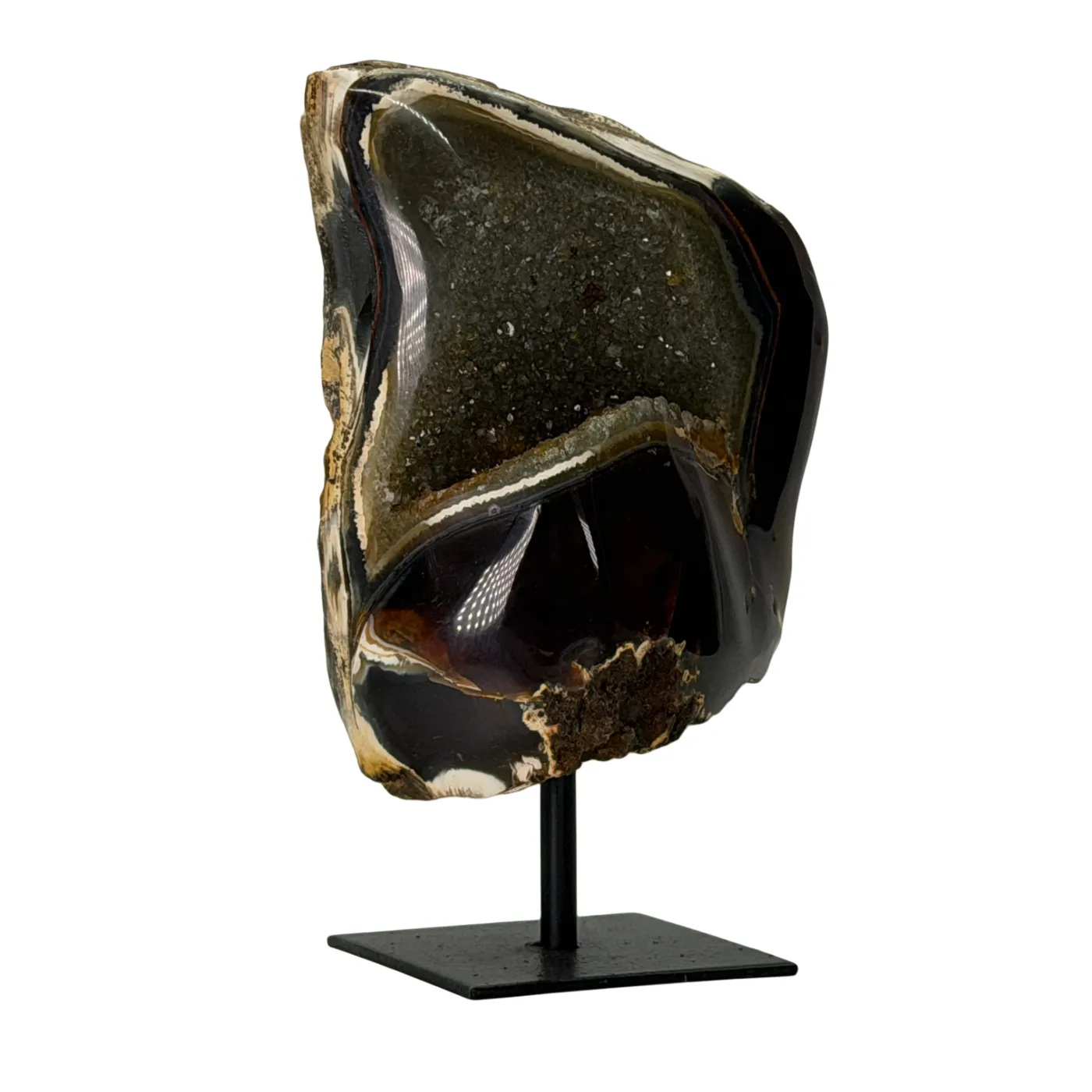 Rots agaat op standaard - Middel formaat