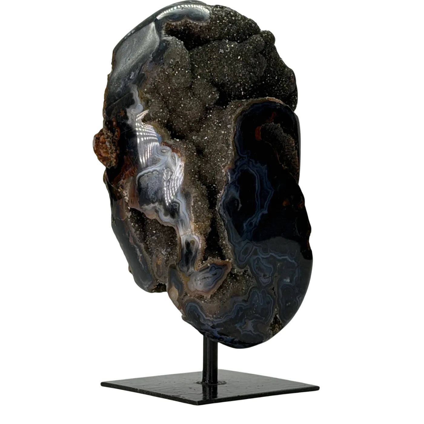 Rots agaat op standaard - Middel formaat