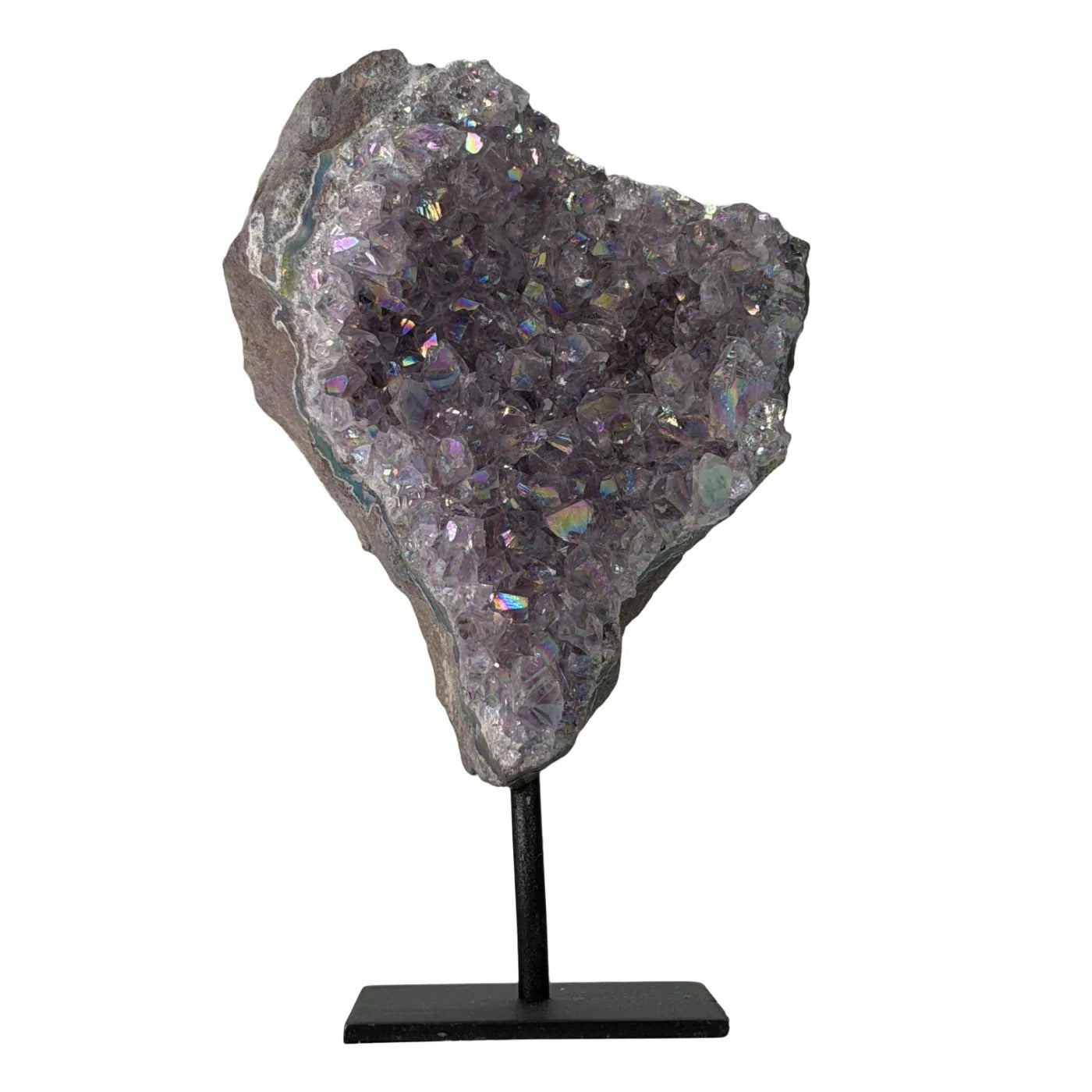 Kleine Angel Aura Titanium op Voet – Natuurlijke Kwarts