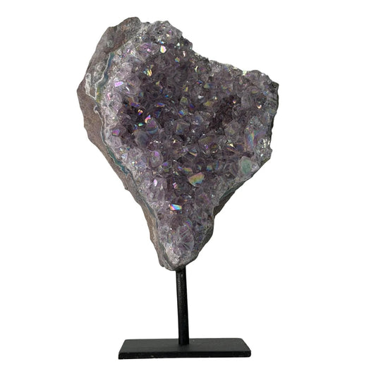 Kleine Angel Aura Titanium op Voet – Natuurlijke Kwarts