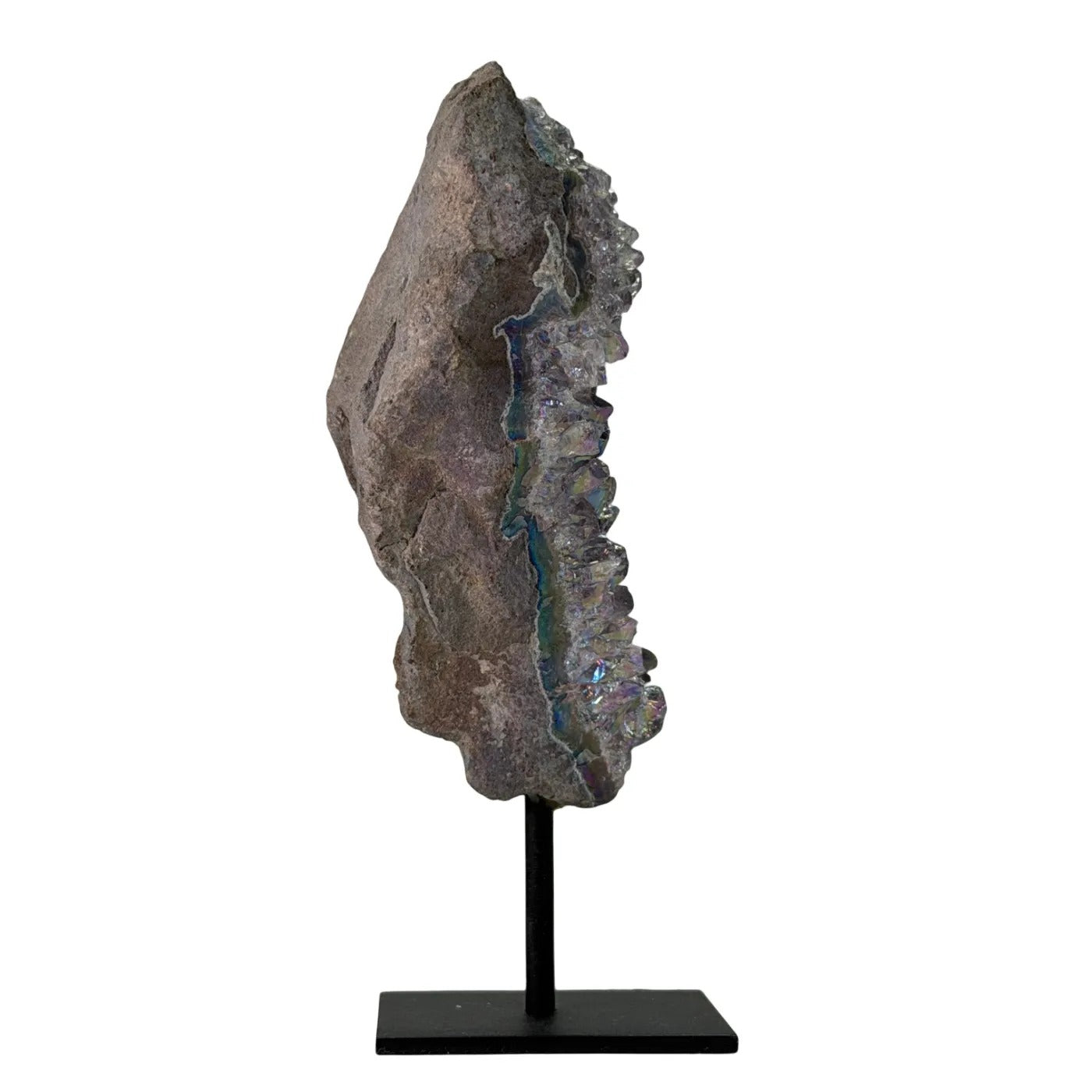 Kleine Angel Aura Titanium op Voet – Natuurlijke Kwarts