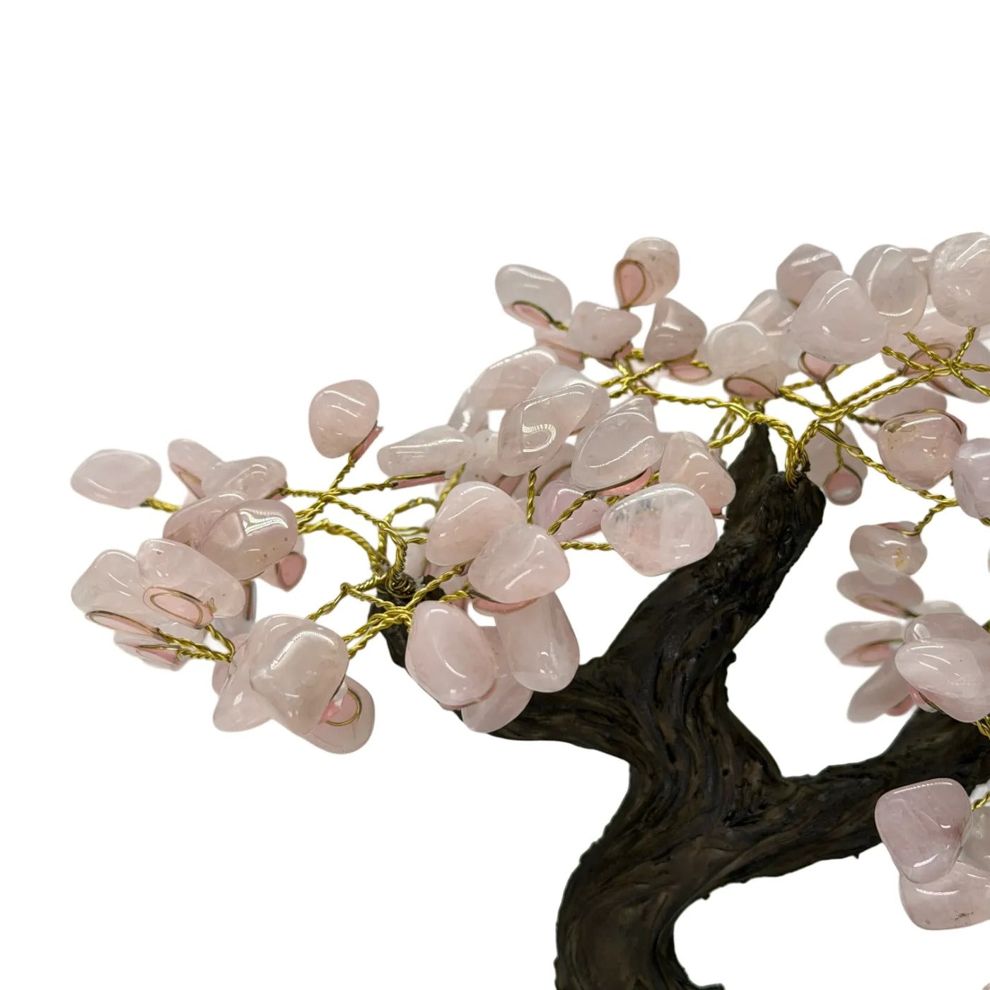 Rozenkwarts Boom op Amethist Cluster – 24 Takken