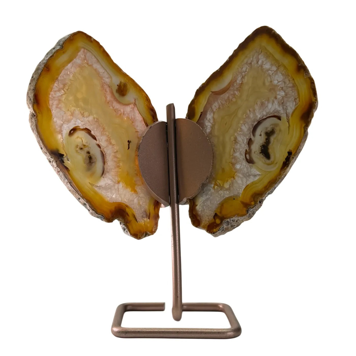 Agaat Vlinder op Gouden Standaard