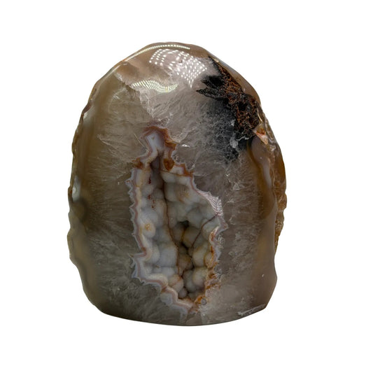 Natuurlijke Agaat Rots met Druzy – Gepolijst | Brazilië