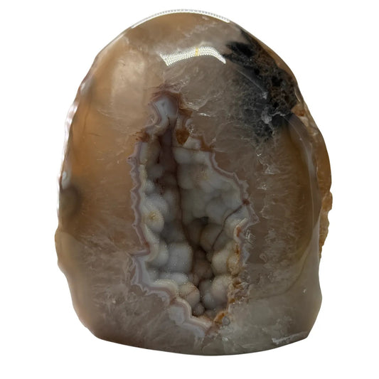 Natuurlijke Agaat Rots met Druzy – Gepolijst | Brazilië