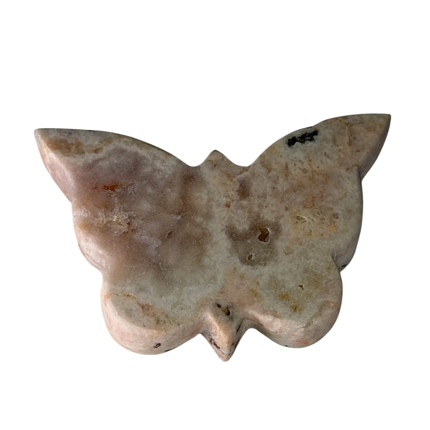 Roze amethist vlinder – geslepen en gepolijst