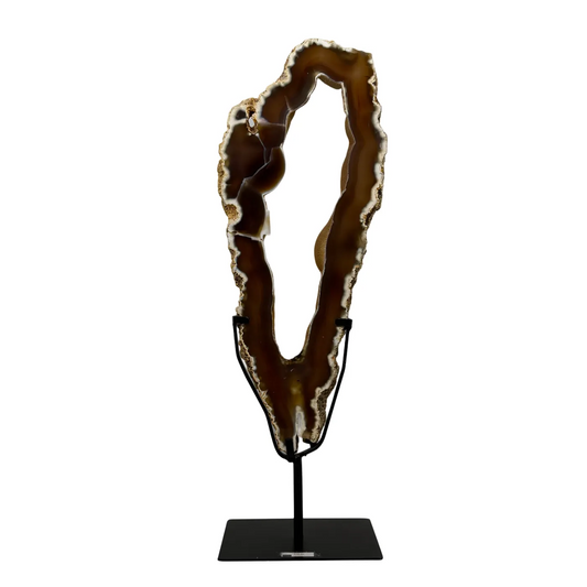 Uniek agaat portaal uit Brazilië op standaard - 65 cm