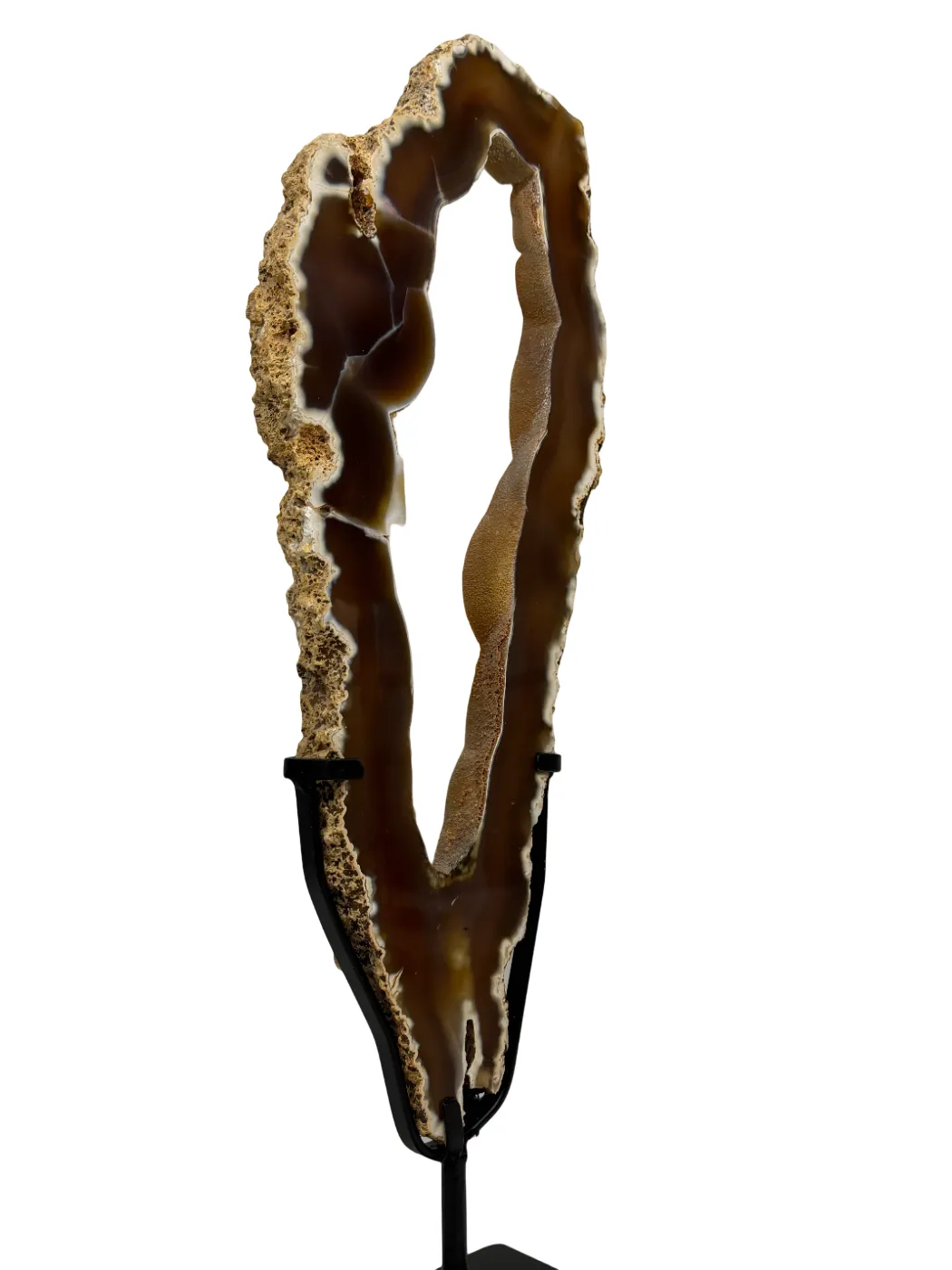 Uniek agaat portaal uit Brazilië op standaard - 65 cm