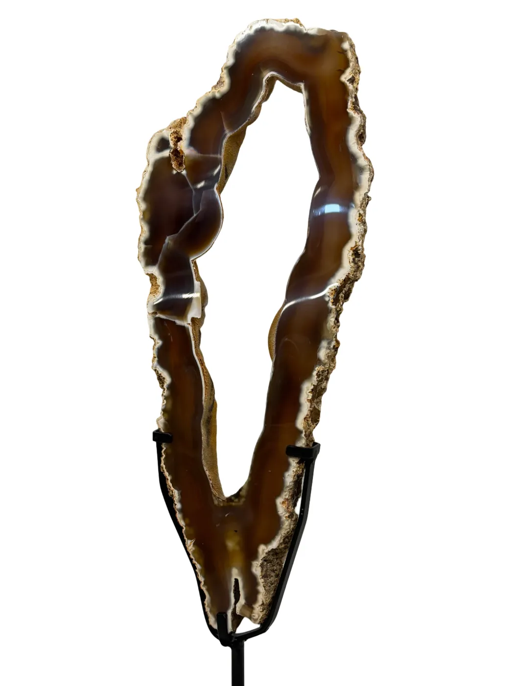 Uniek agaat portaal uit Brazilië op standaard - 65 cm