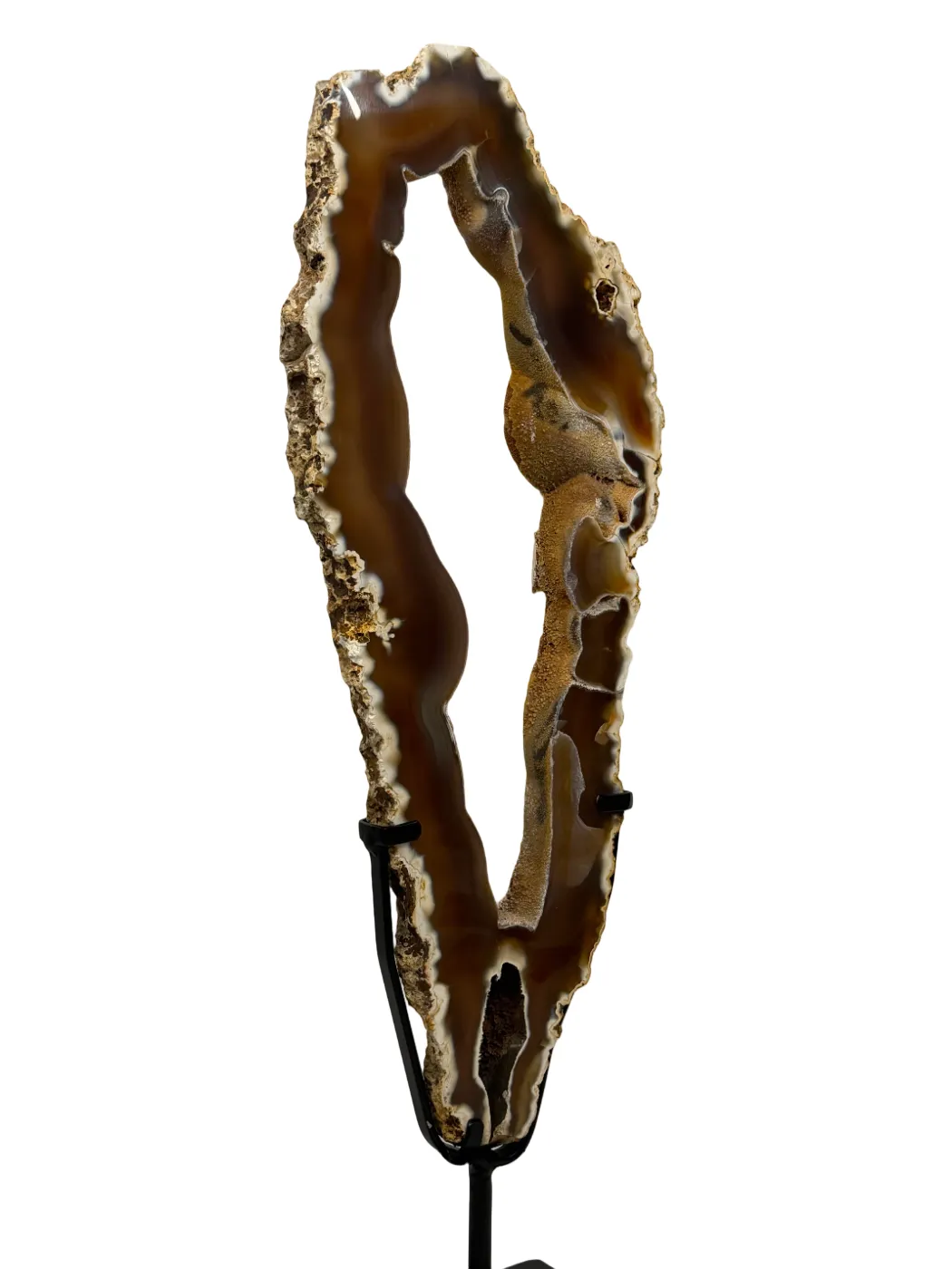 Uniek agaat portaal uit Brazilië op standaard - 65 cm