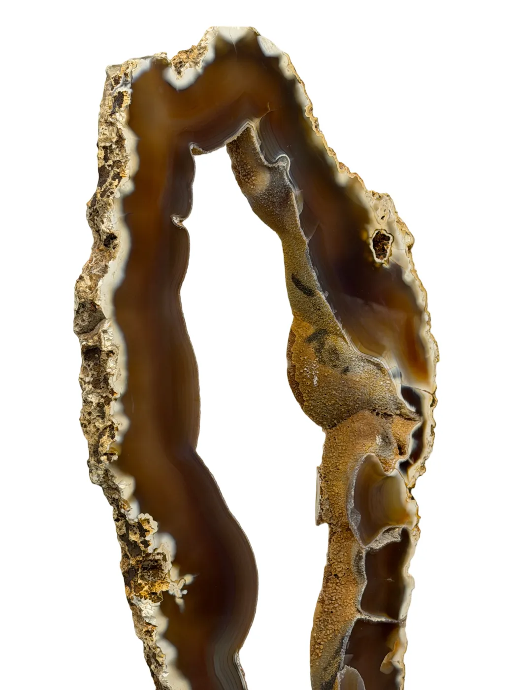 Uniek agaat portaal uit Brazilië op standaard - 65 cm