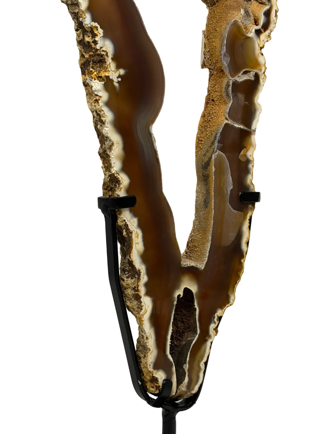 Uniek agaat portaal uit Brazilië op standaard - 65 cm