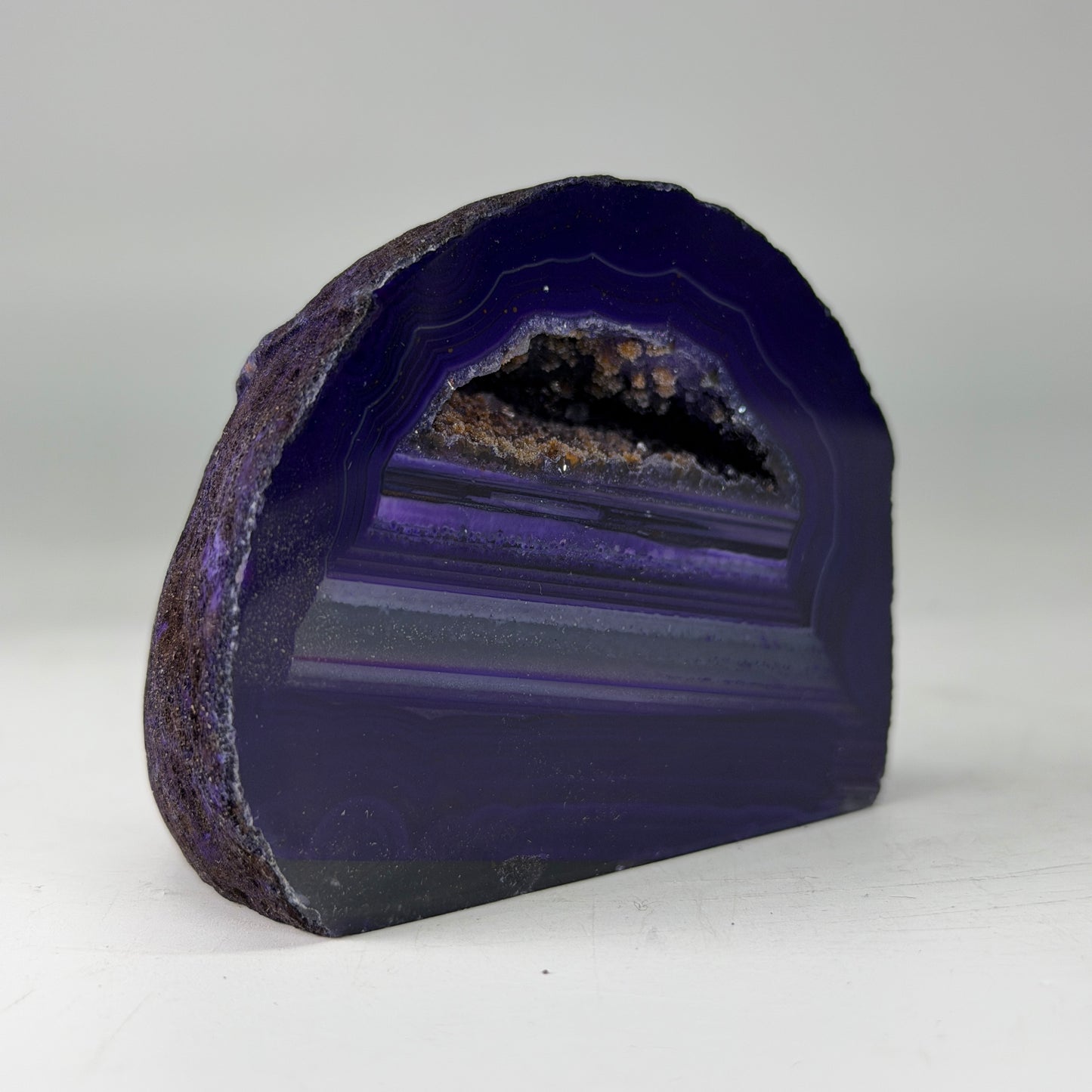 Magnifique géode d'agate violette du Brésil (Druzy) – petite taille