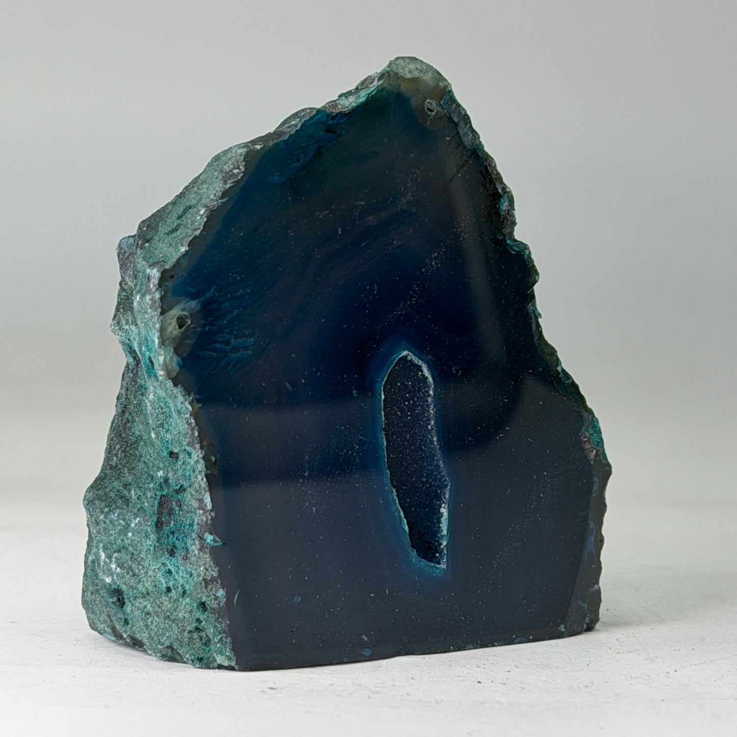 Magnifique géode d'agate turquoise du Brésil (Druzy) – petite taille