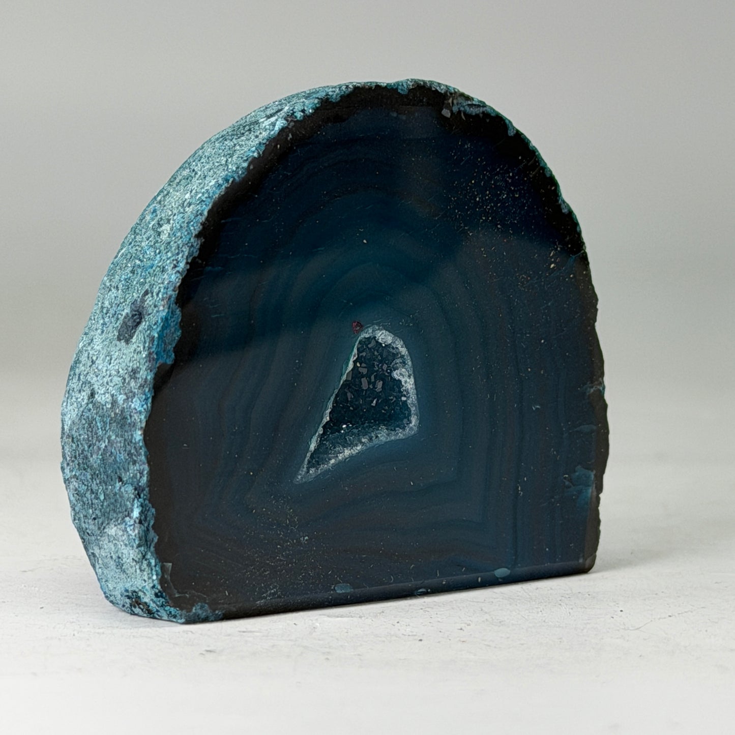Magnifique géode d'agate turquoise du Brésil (Druzy) – petite taille