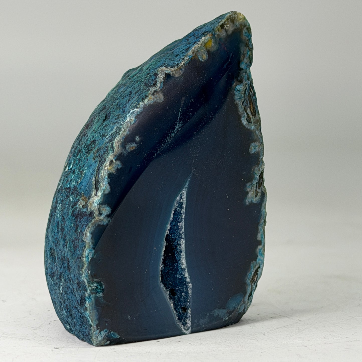 Magnifique géode d'agate turquoise du Brésil (Druzy) – petite taille
