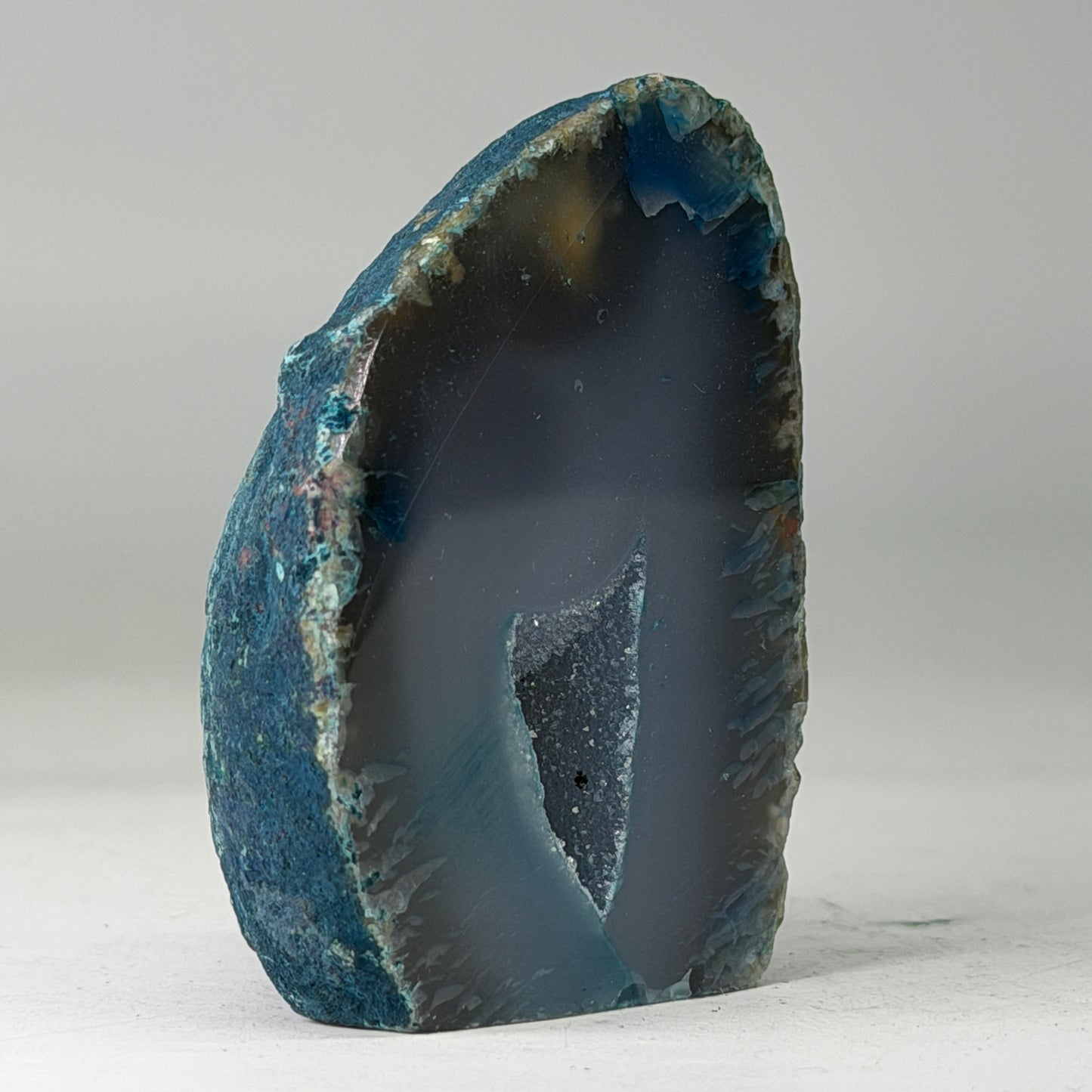 Magnifique géode d'agate turquoise du Brésil (Druzy) – petite taille