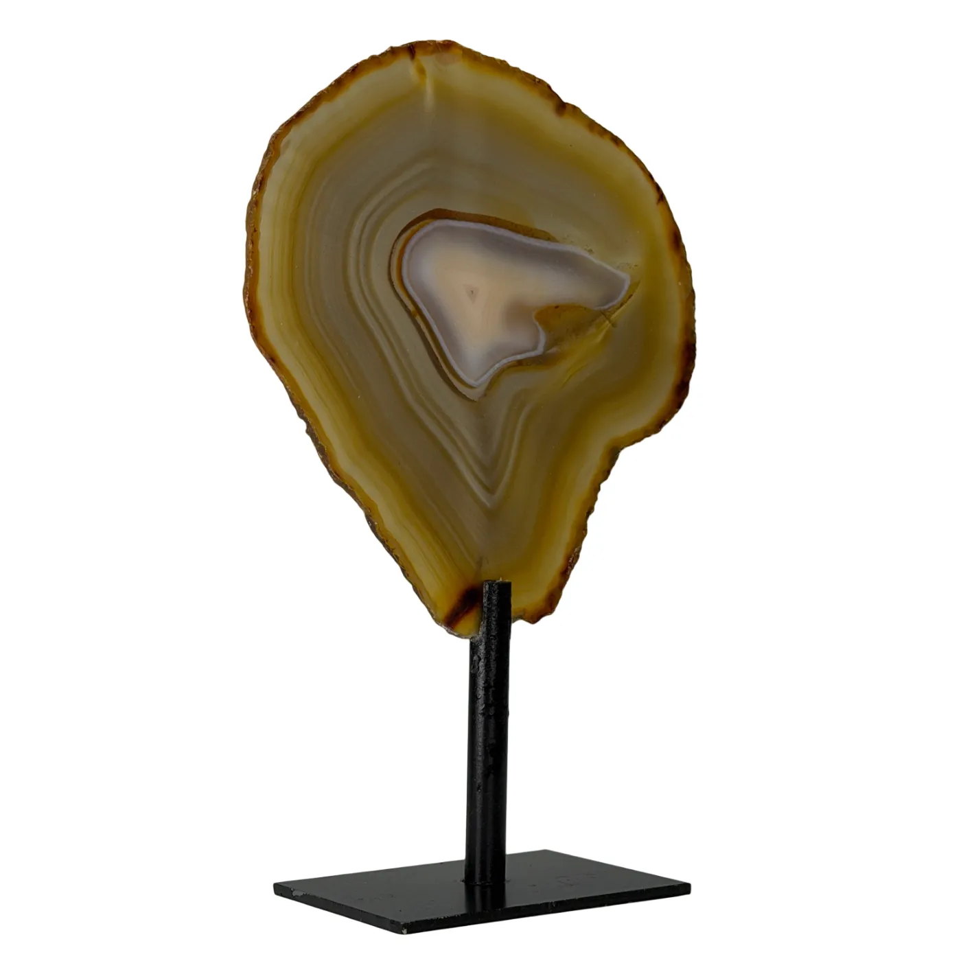 Natuurlijke Dunne Agaatschijf op Standaard