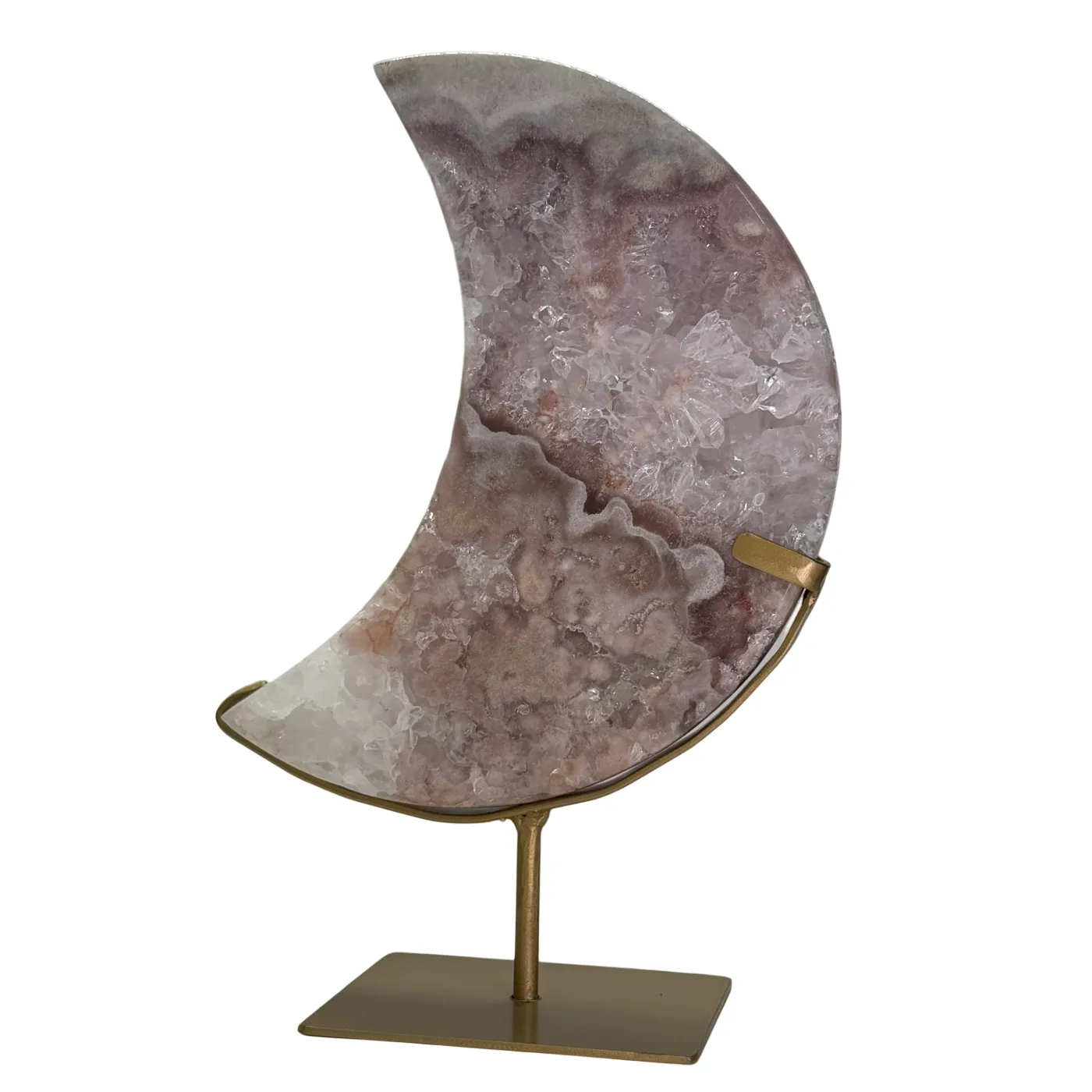 Roze Amethist Maan op Standaard - 2,3 kg - 30 cm