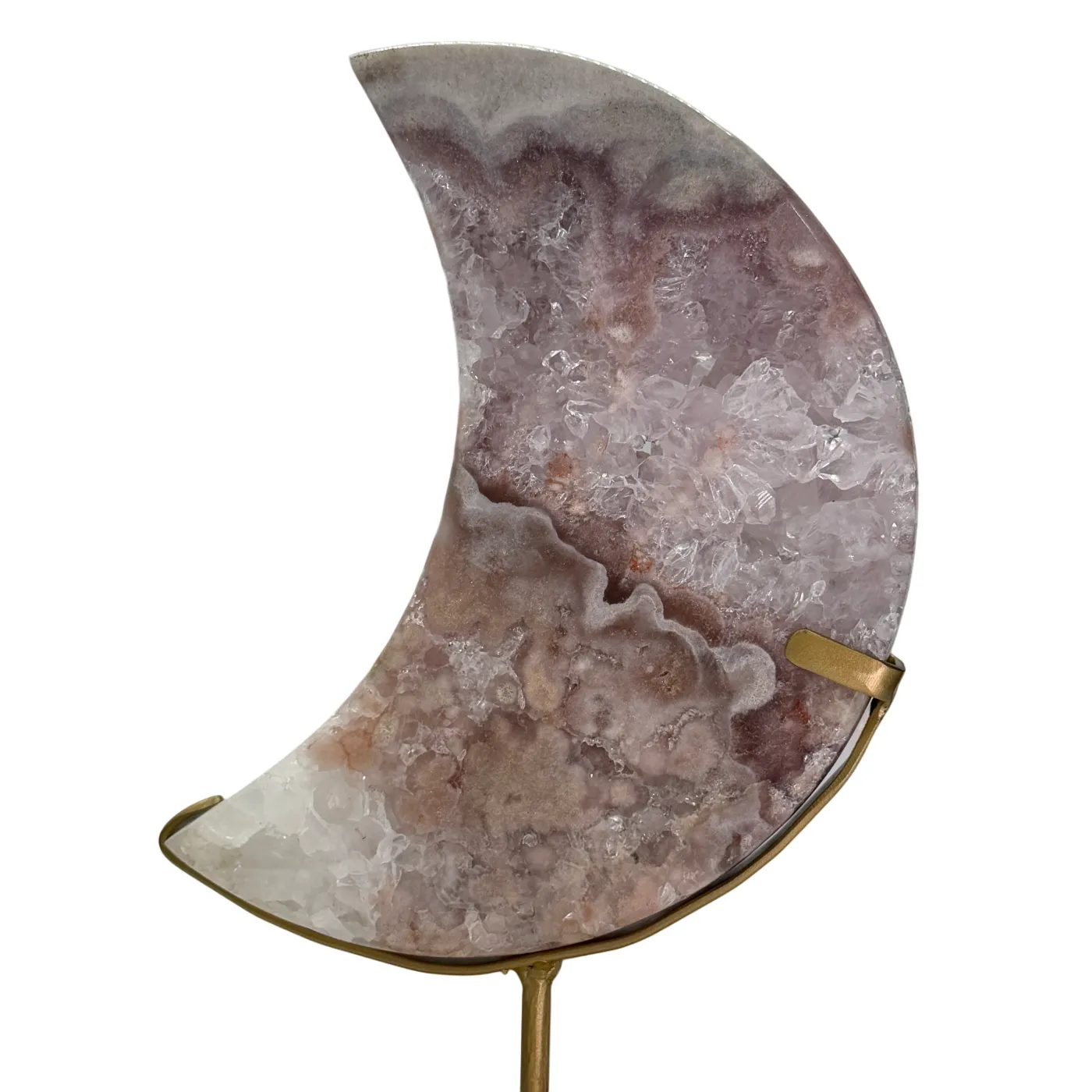 Roze Amethist Maan op Standaard - 2,3 kg - 30 cm