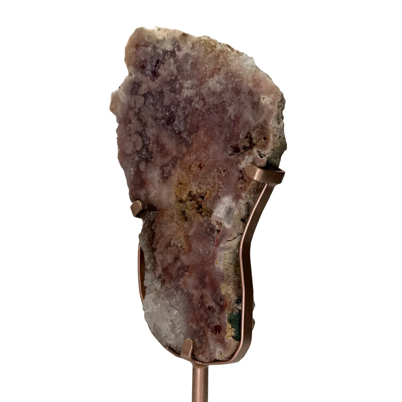 Roze amethist met kwarts op standaard van 2,11 kg