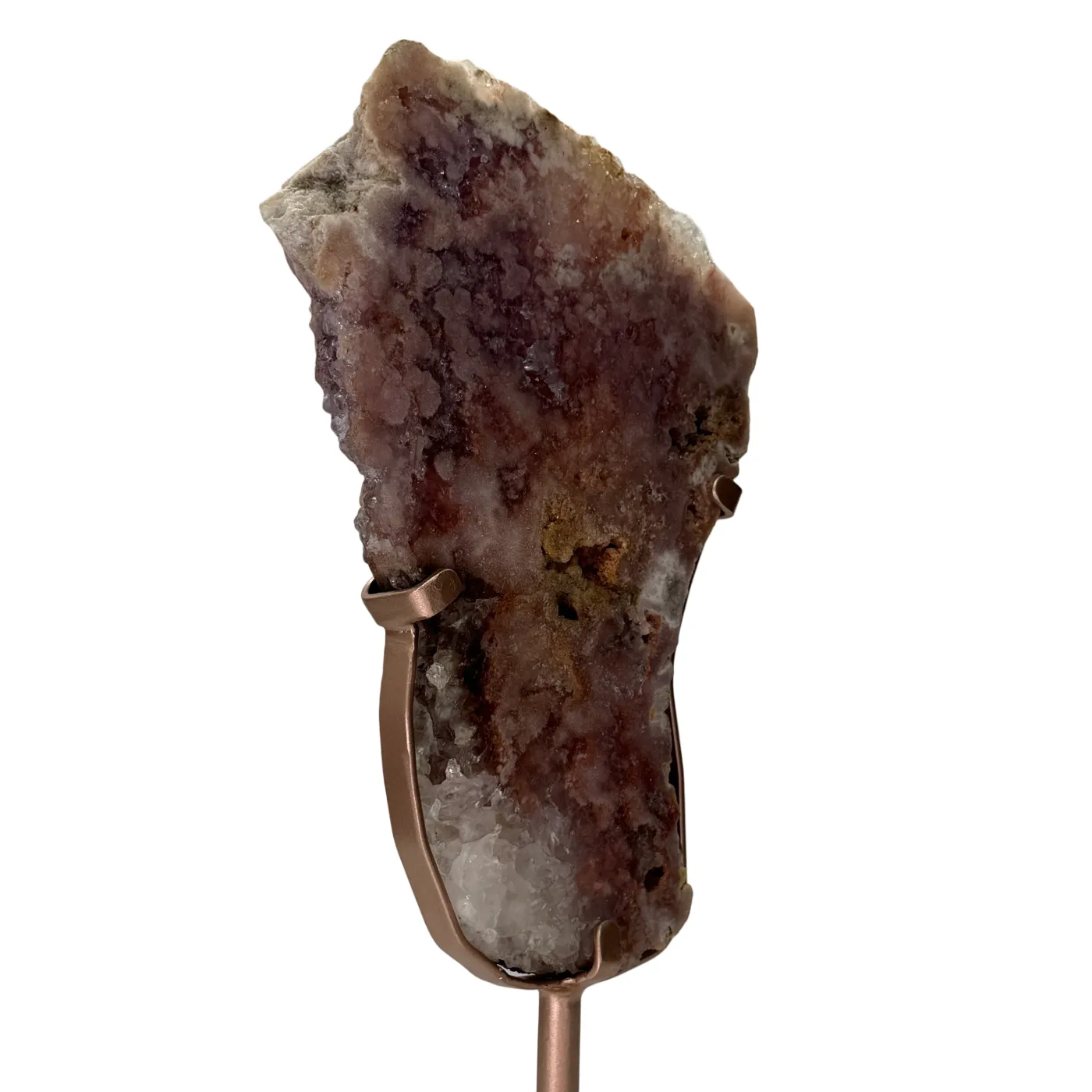 Roze amethist met kwarts op standaard van 2,11 kg