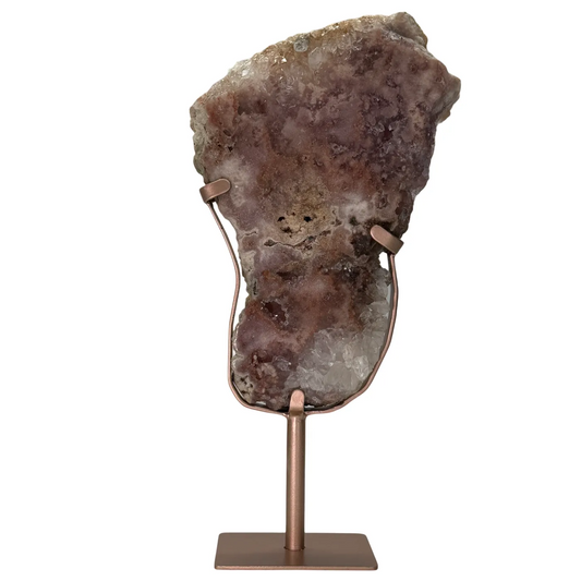 Roze amethist met kwarts op standaard van 2,11 kg