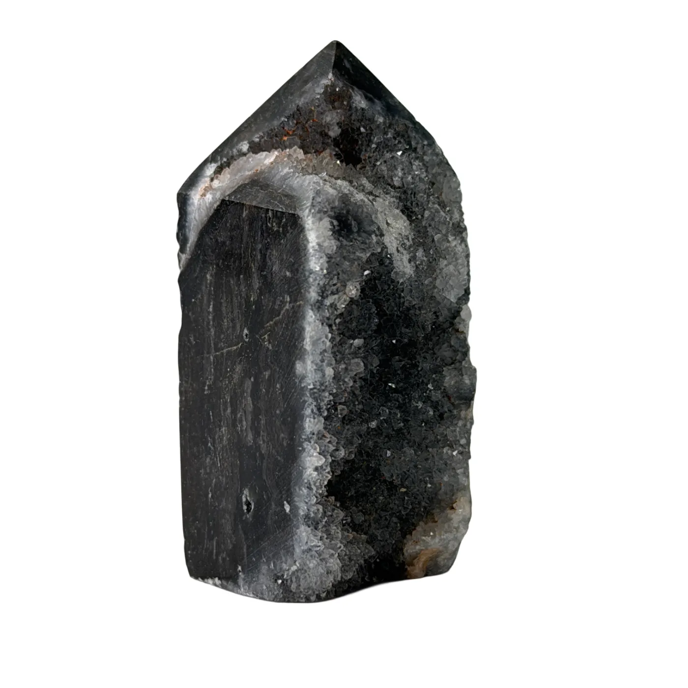 Kleine Sfaleriet Toren met Kwarts – Geslepen Punt ca. 6 cm