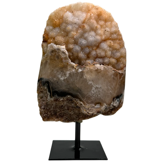 Rotsagaat op Standaard – Natuurlijke Agaat met Druzy uit Brazilië