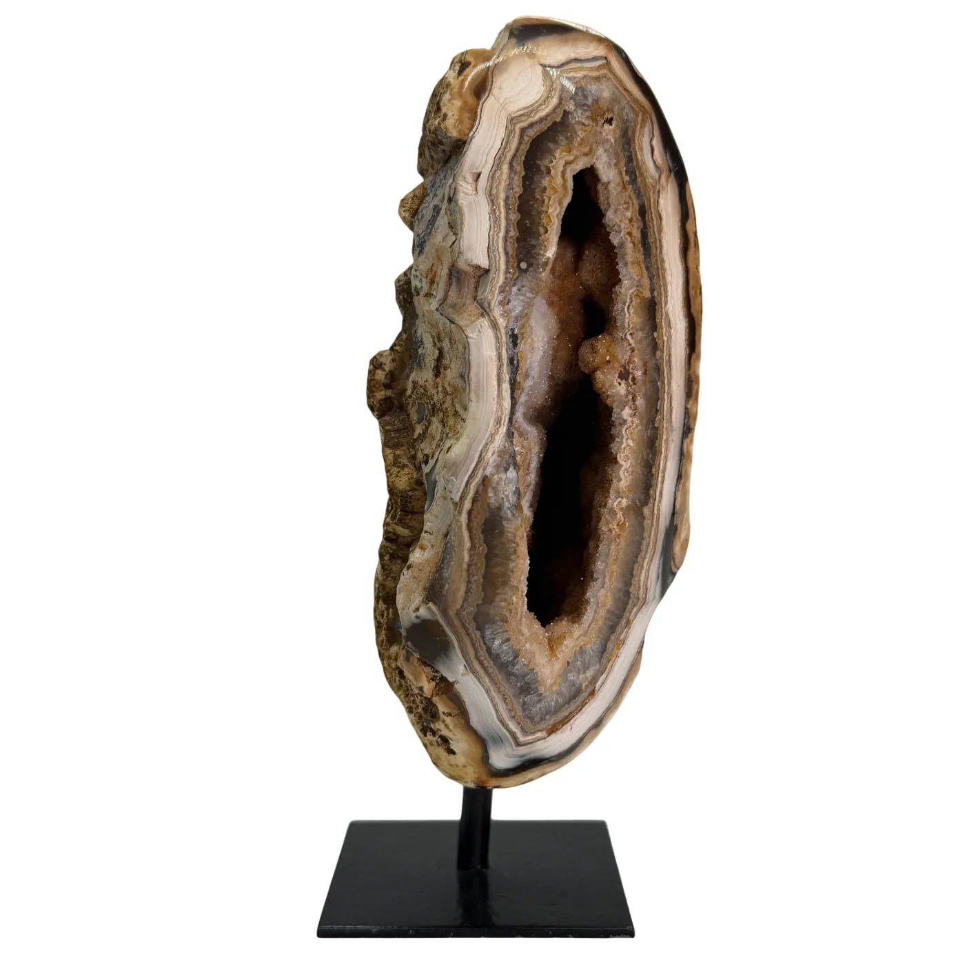 Rotsagaat op Standaard – Natuurlijke Agaat met Druzy uit Brazilië