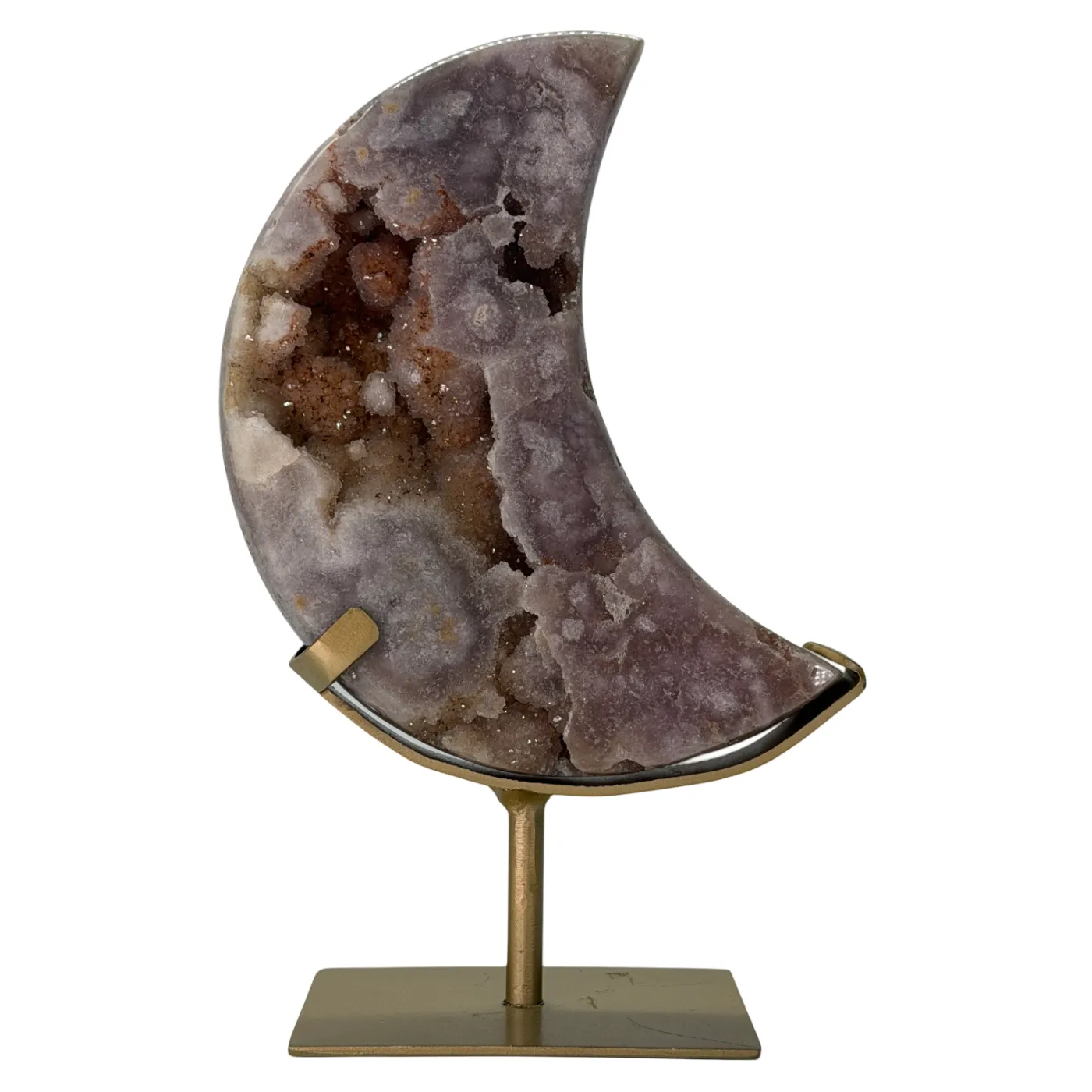 Roze Amethist Maan op Standaard - 1,2 kg - 22 cm