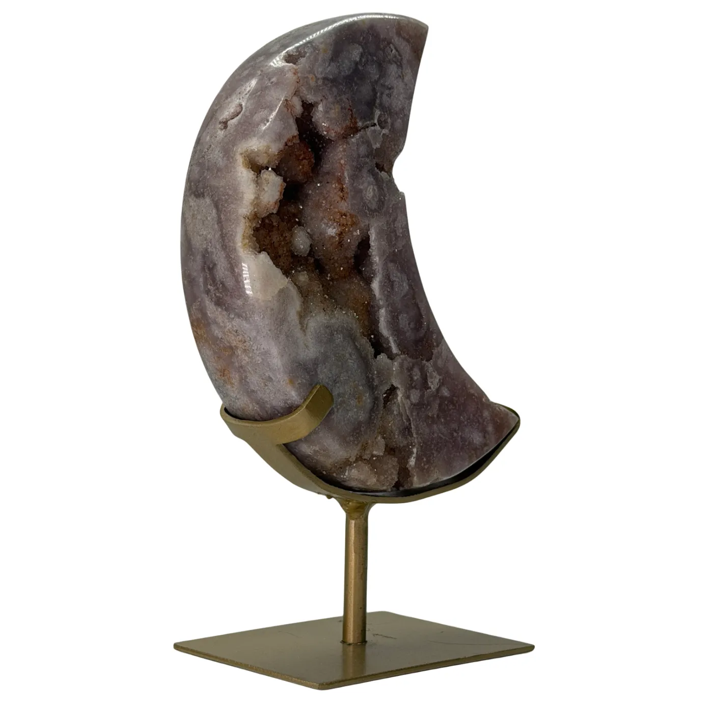 Roze Amethist Maan op Standaard - 1,2 kg - 22 cm