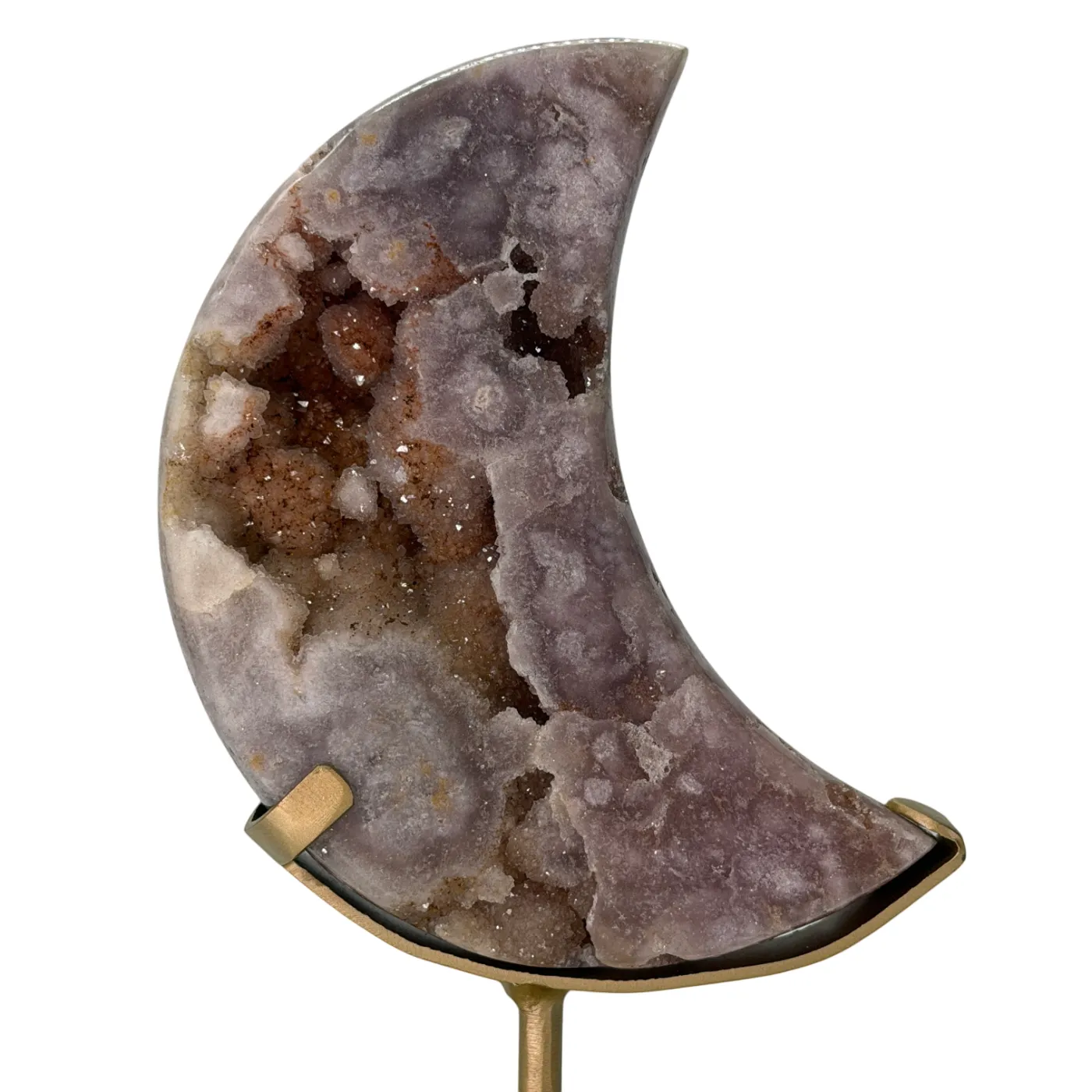 Roze Amethist Maan op Standaard - 1,2 kg - 22 cm