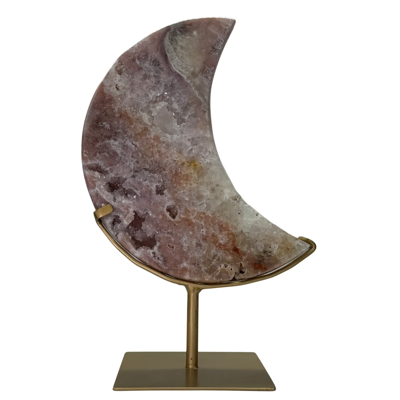 Roze Amethist Maan op Standaard - 3,65 kg - 37 cm