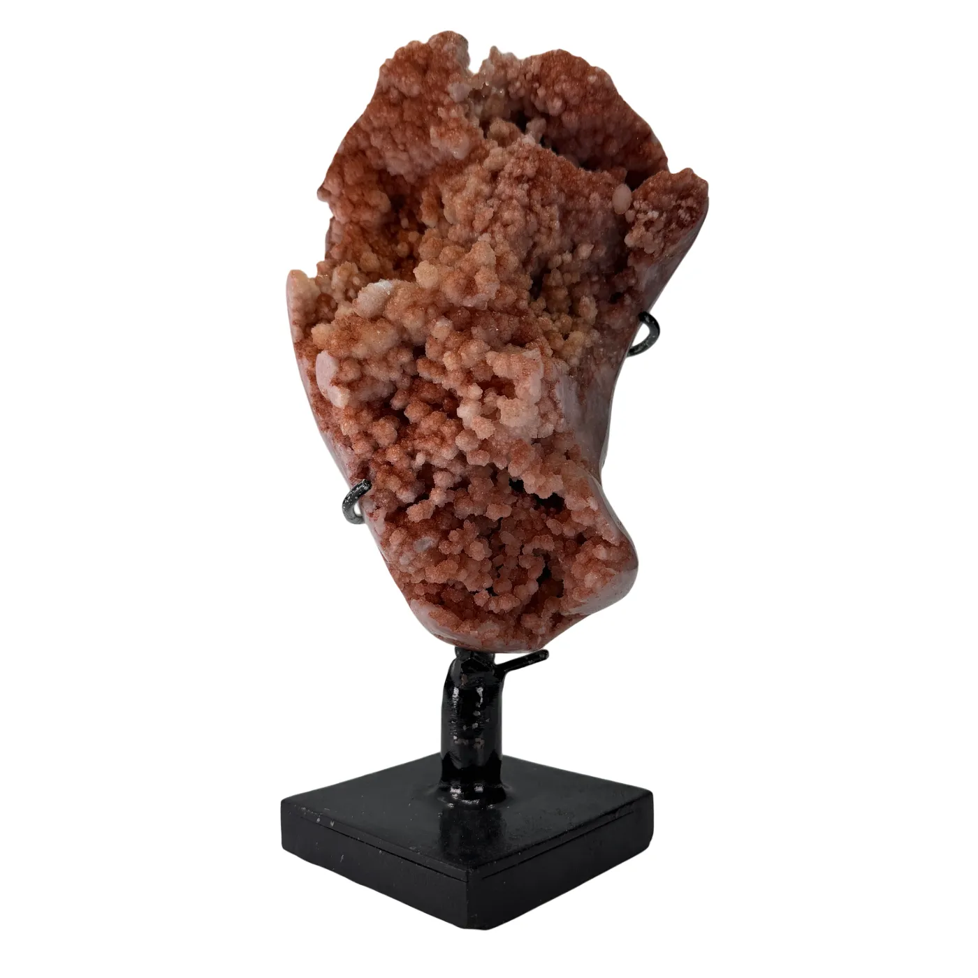 Pink Amethyst on Black Metal Stand – High Quality #11