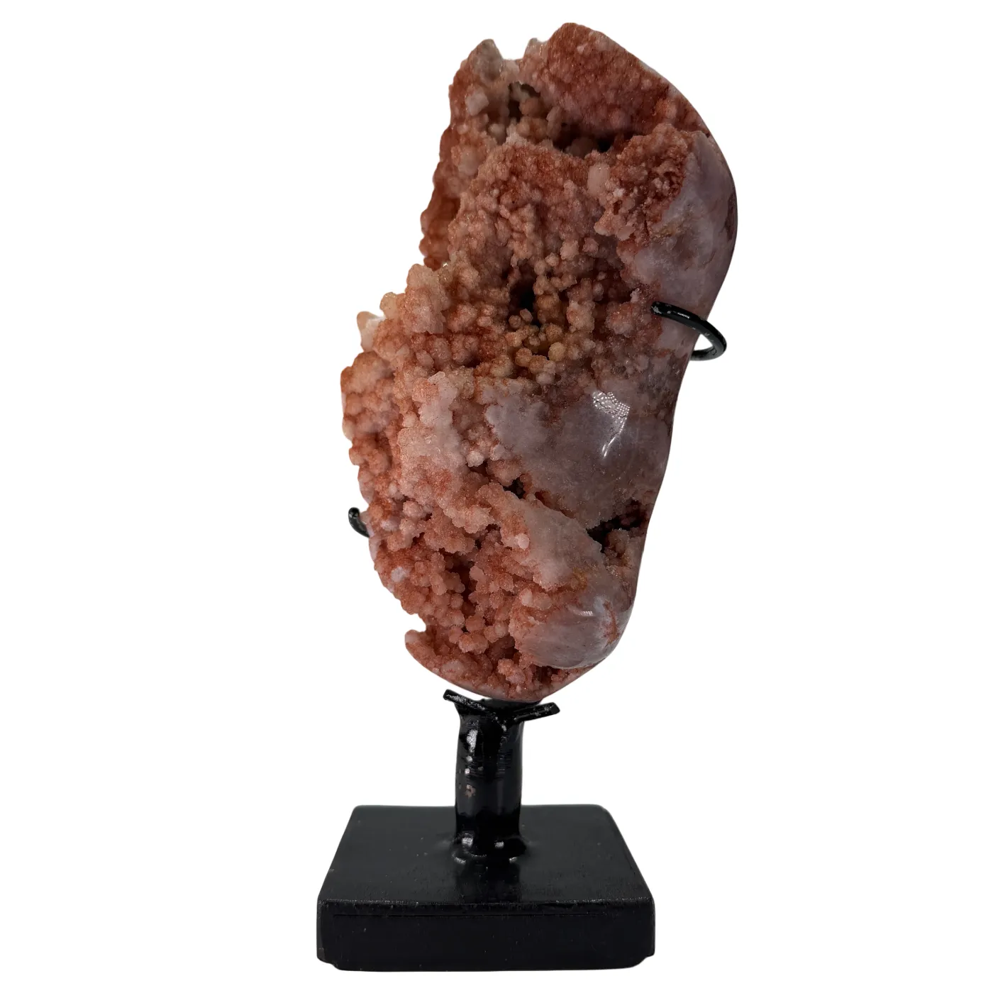 Pink Amethyst on Black Metal Stand – High Quality #11