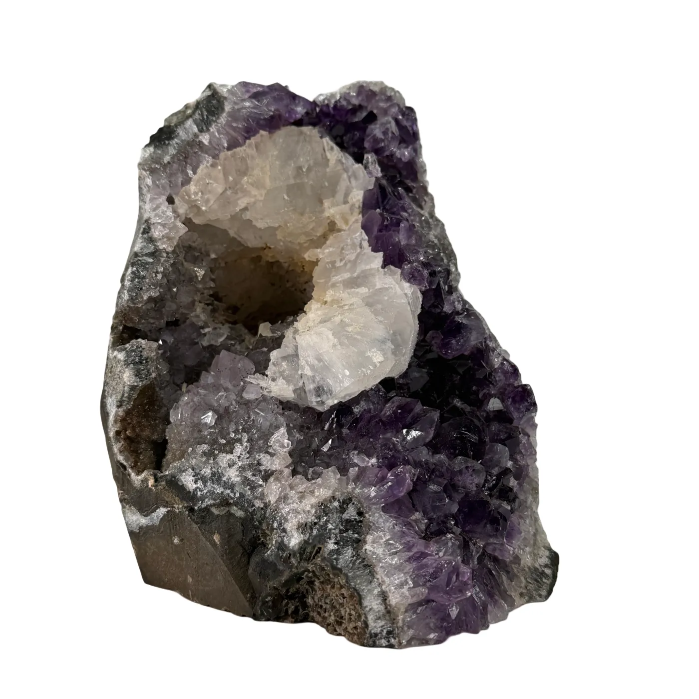 Amethist met calciet - speciale formatie #11