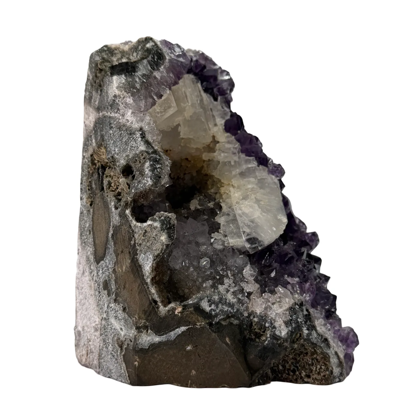 Amethist met calciet - speciale formatie #11