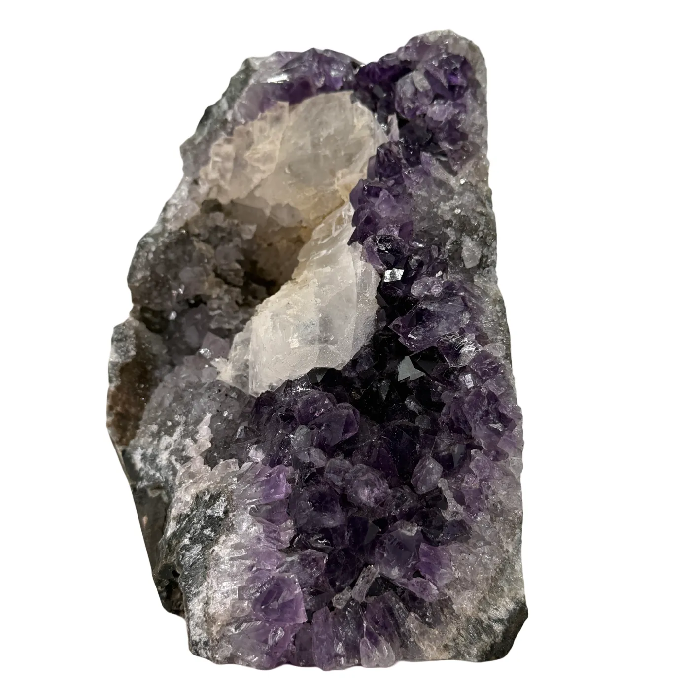 Amethist met calciet - speciale formatie #11