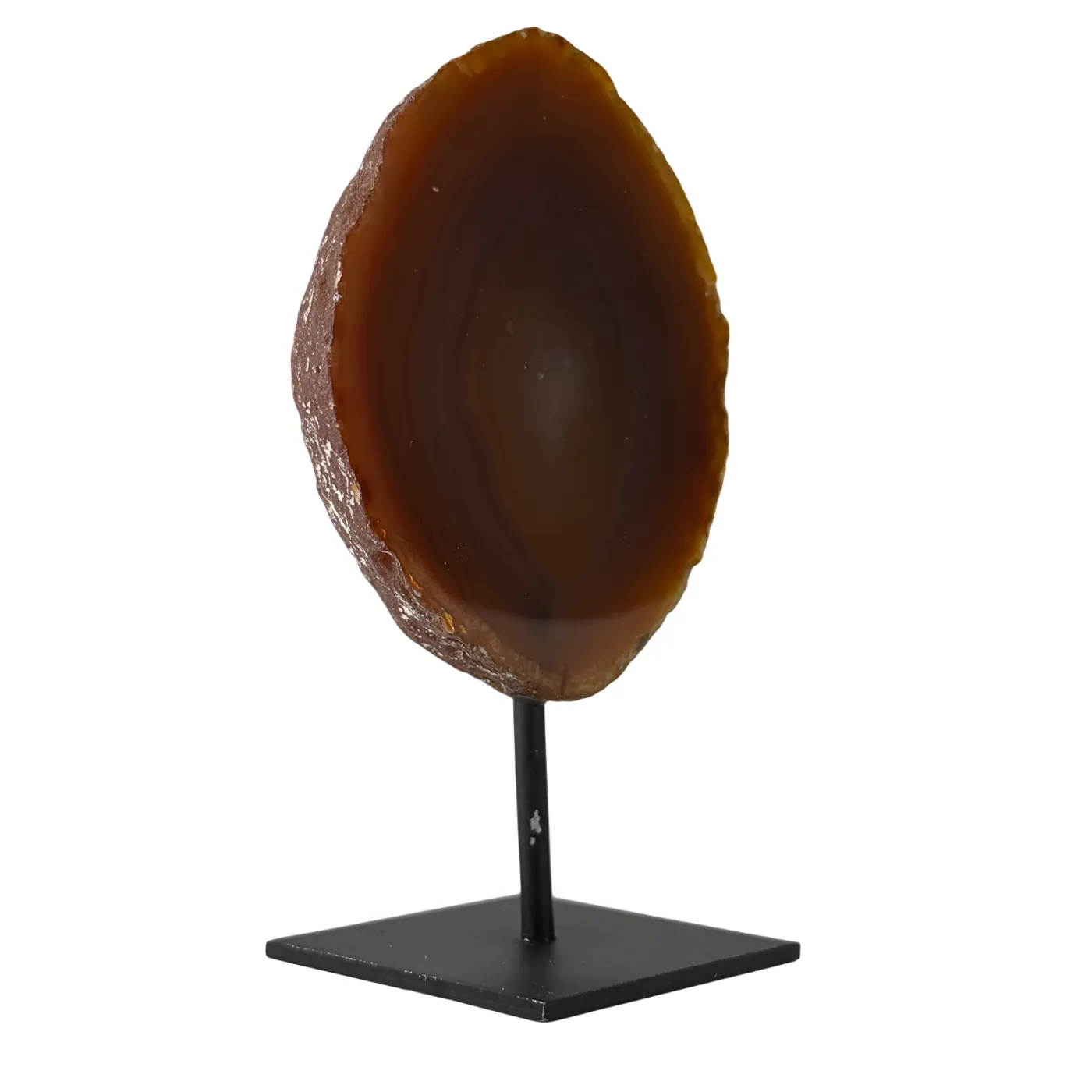 Kleine agaat geode op standaard