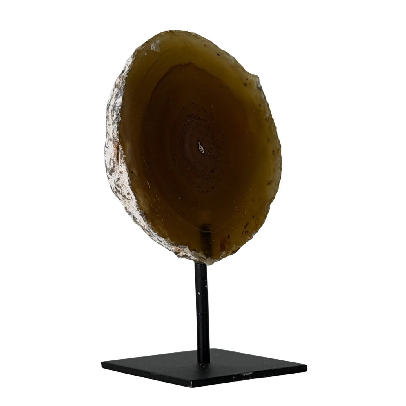 Kleine agaat geode op standaard