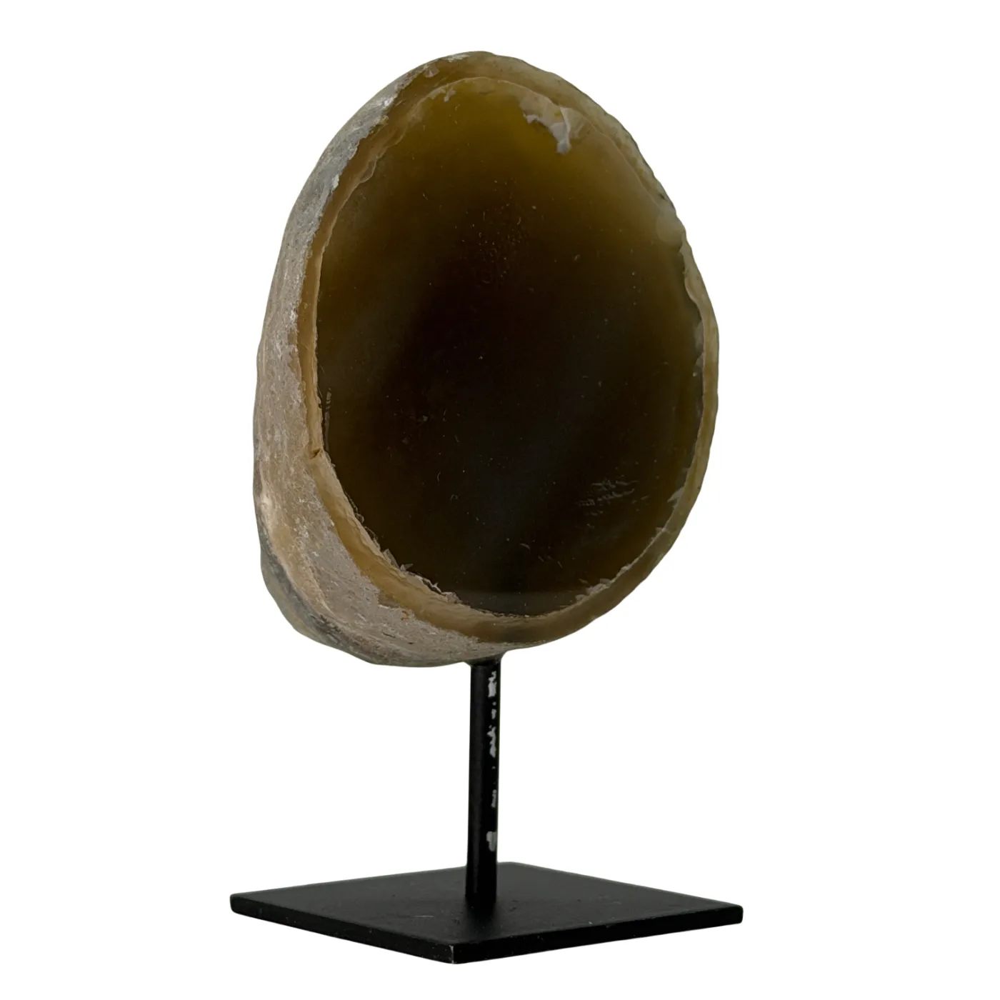 Kleine agaat geode op standaard