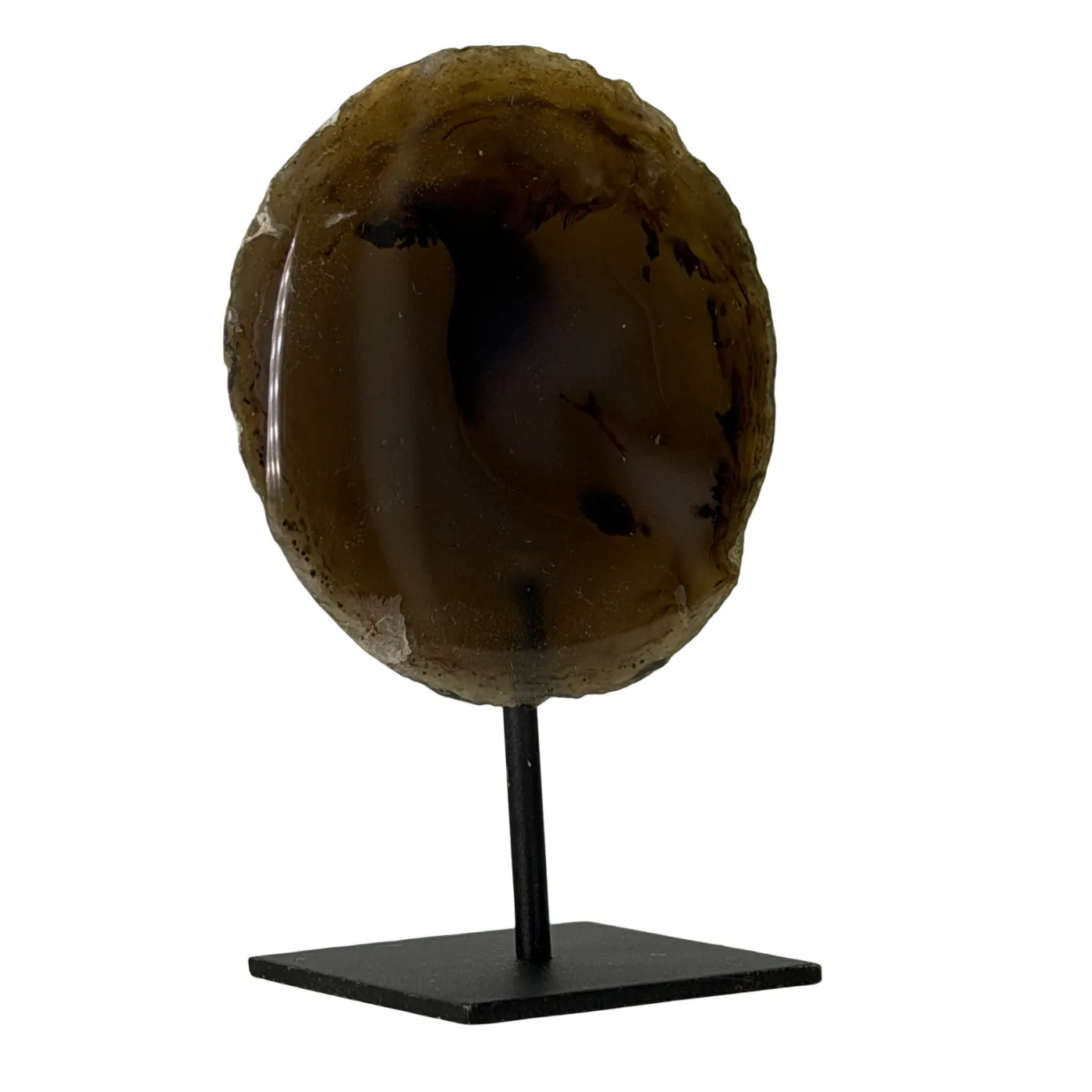 Kleine agaat geode op standaard