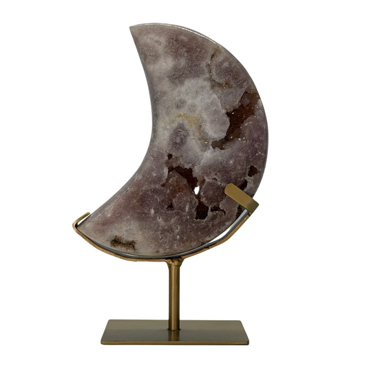 Roze Amethist Maan op Standaard - 1,2 kg